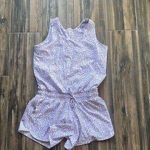 Albion Purple Sleeveless Jumpsuit with Elastic Waist